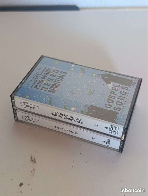 Coffret Double Cassette K7 - Les Plus Beaux Negro Spirituals & Gospel Songs (Auvidis) (image 1)
