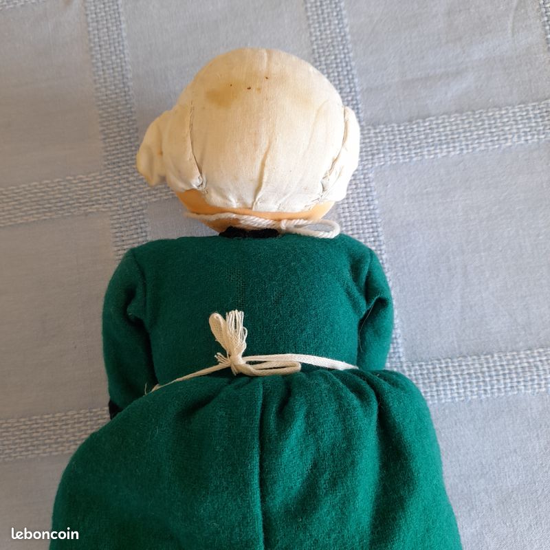 Poupée Bécassine Vintage AMOUR – Circa 1950, 37 Cm, Fabrication Française