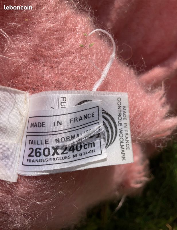 Grande Couverture pur mohair fabrication française (image 4)