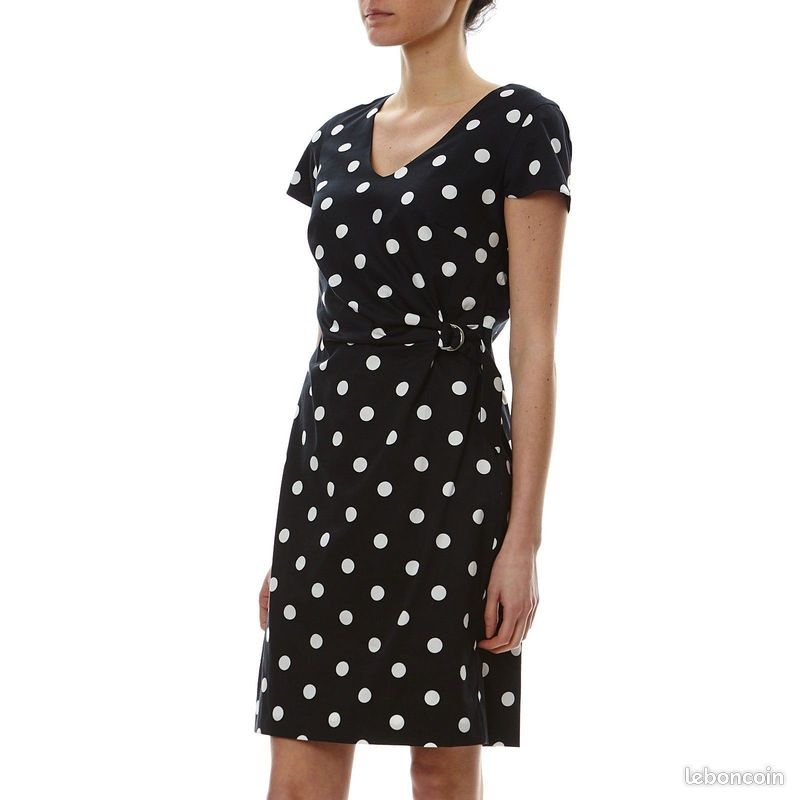 Robe droite pois Caroll modèle Beline 38 (image 2)