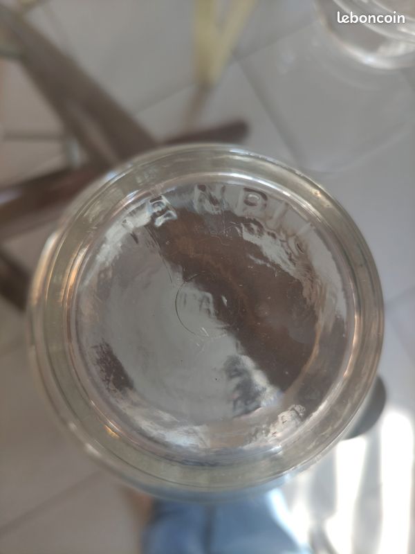 4 Pots en verre très ancien marque Janpil (image 2)