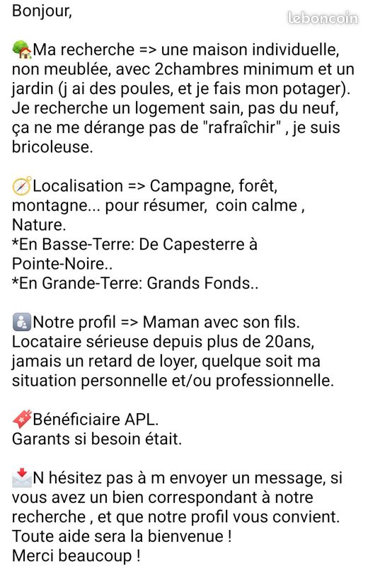 Maison 3 pièces 60 m² · à Sainte-Rose · 60 m² · 750 €