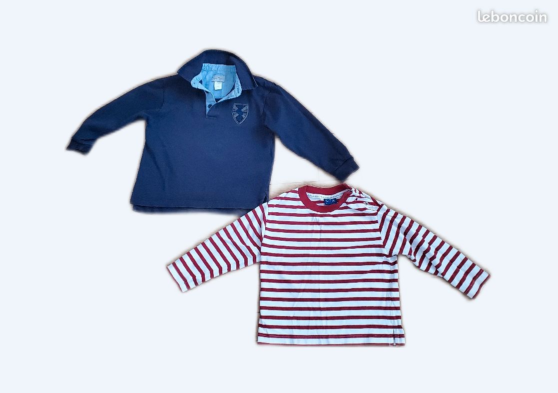 Polo Cyrillus et haut rayé ML CFK 4 ans (image 1)