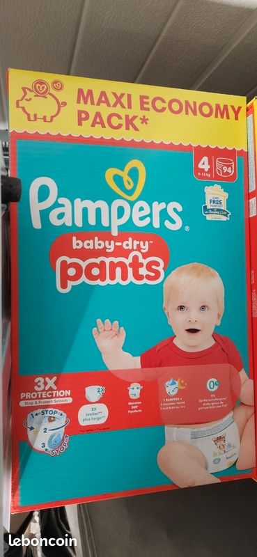 Couches pampers taille 4 pants (image 1)