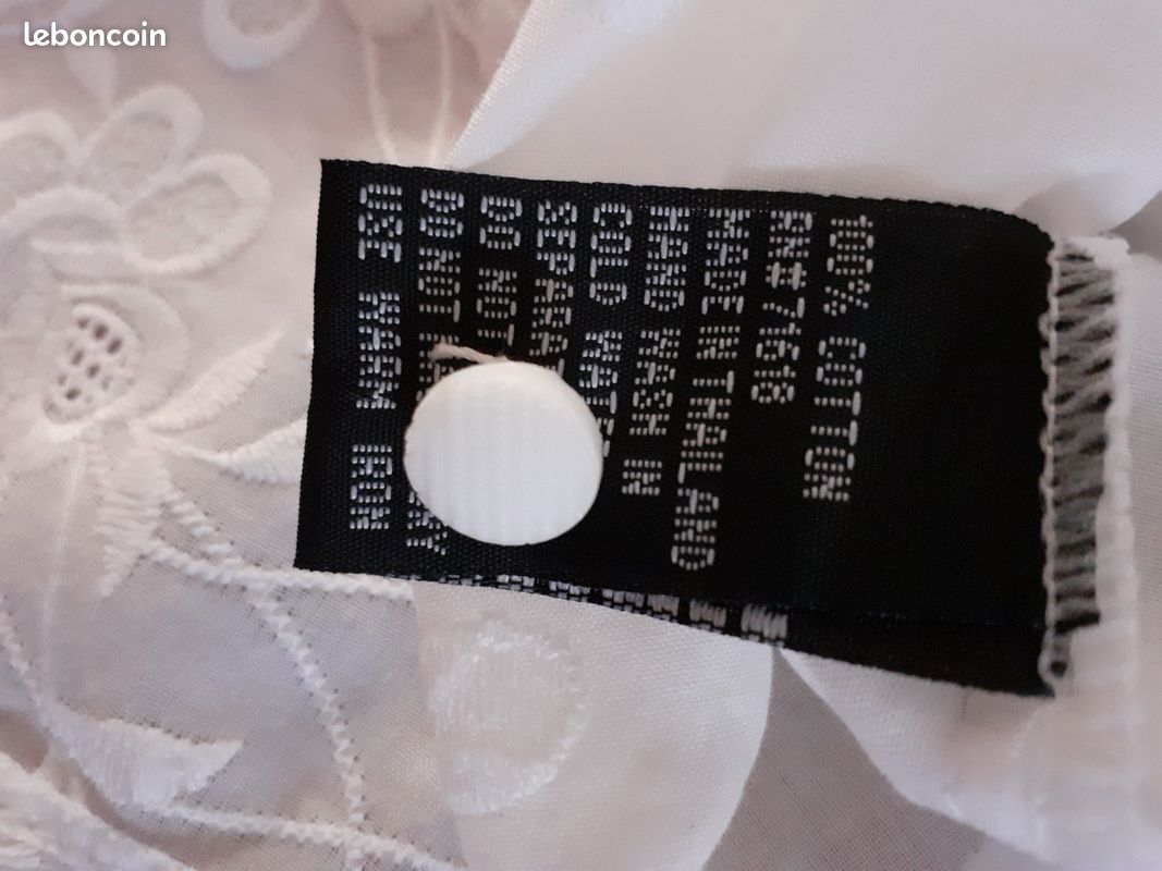 Chemise femme coton blanc brodé (image 7)