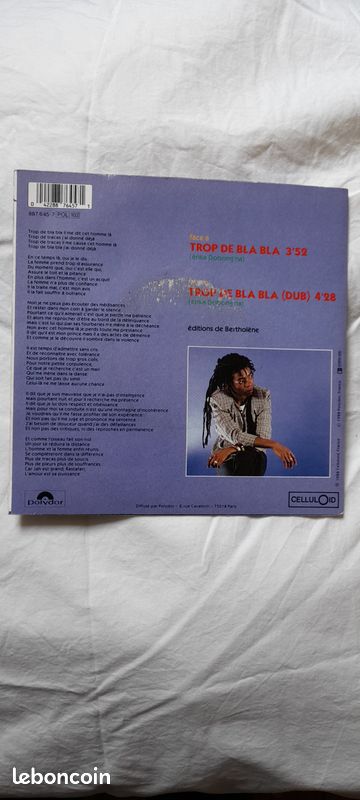 PRINCESS ERIKA - Trop de blabla (vinyle 45t) (image 3)