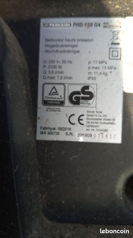 Laveur haute pression Parkside 154G4 (image 3)