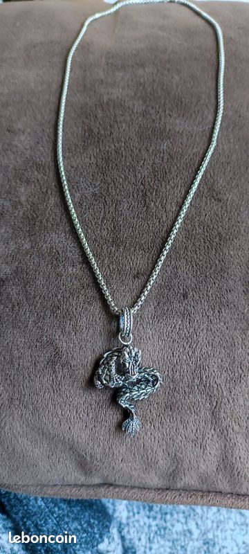 Magnifique collier en argent 925 pendentif dragon (image 7)