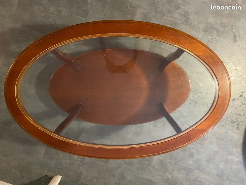 Table basse ovale (image 1)