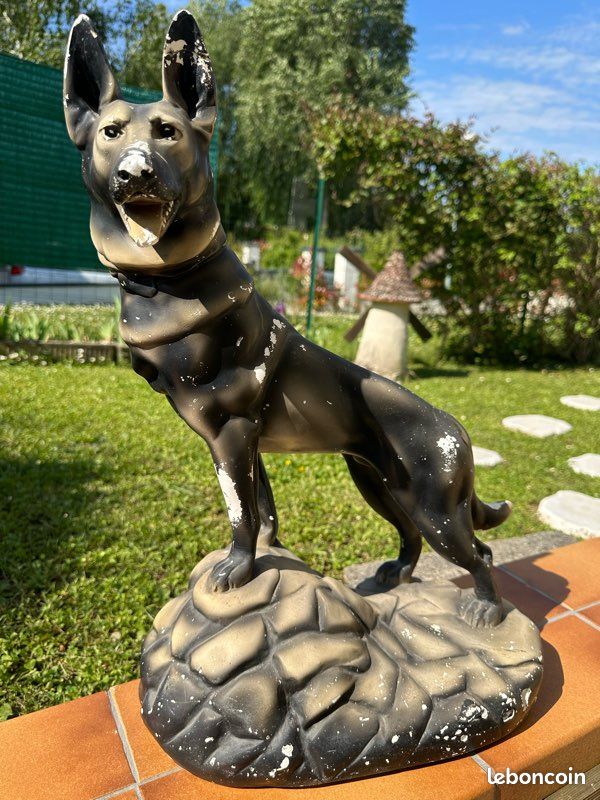 ANCIENNE STATUE EN plâtre - couple d'enfant le secret EUR 40,00