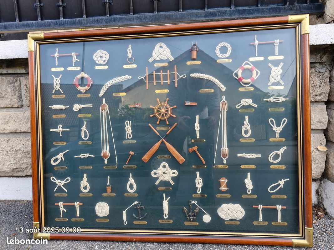 Tableau Nœuds Marin 105 x 82 cm déco Marine (image 1)