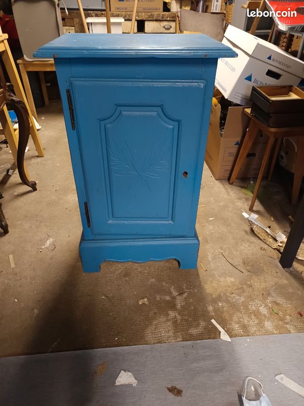 Meuble de rangement ancien en bois massif, confiturier vintage (image 1)