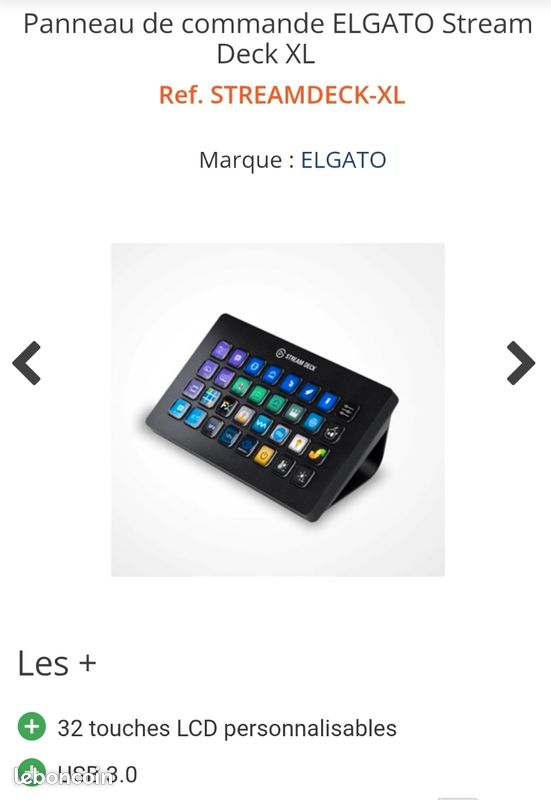 Panneau de commande ELGATO Stream Deck XL
Ref. STREAMDECK-XL (image 1)