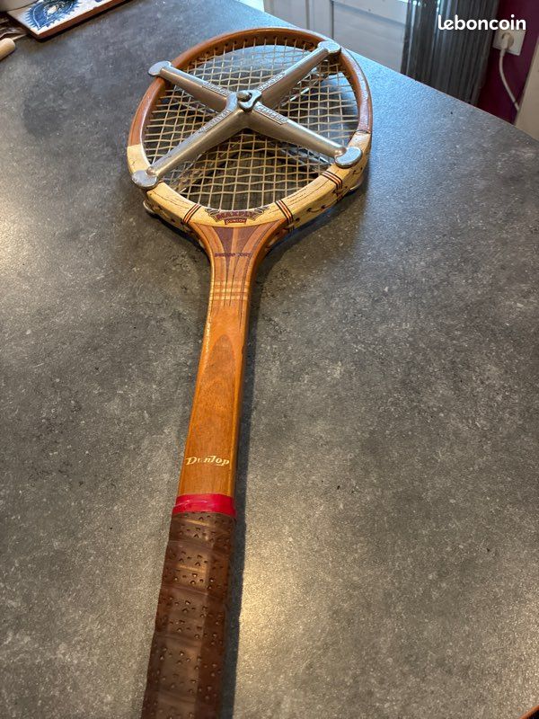 Raquette De Tennis Vintage Dunlop Alpha Bois – Avec Housse, UK