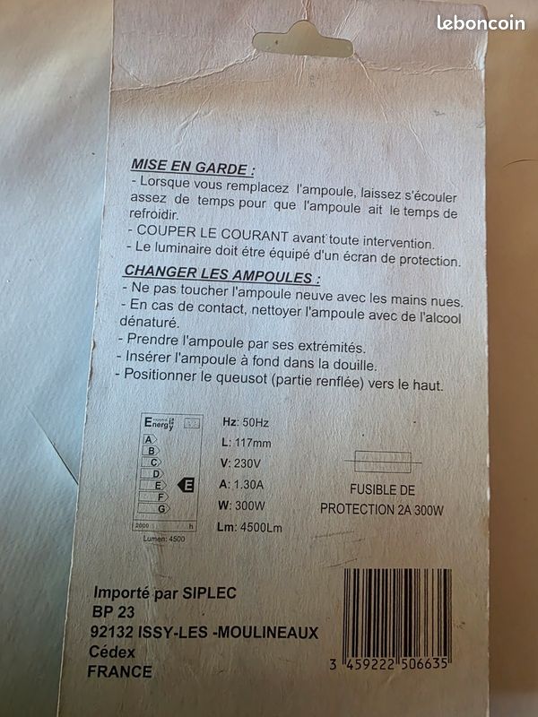 Ampoules halogenes RS7 300 w (image 2)