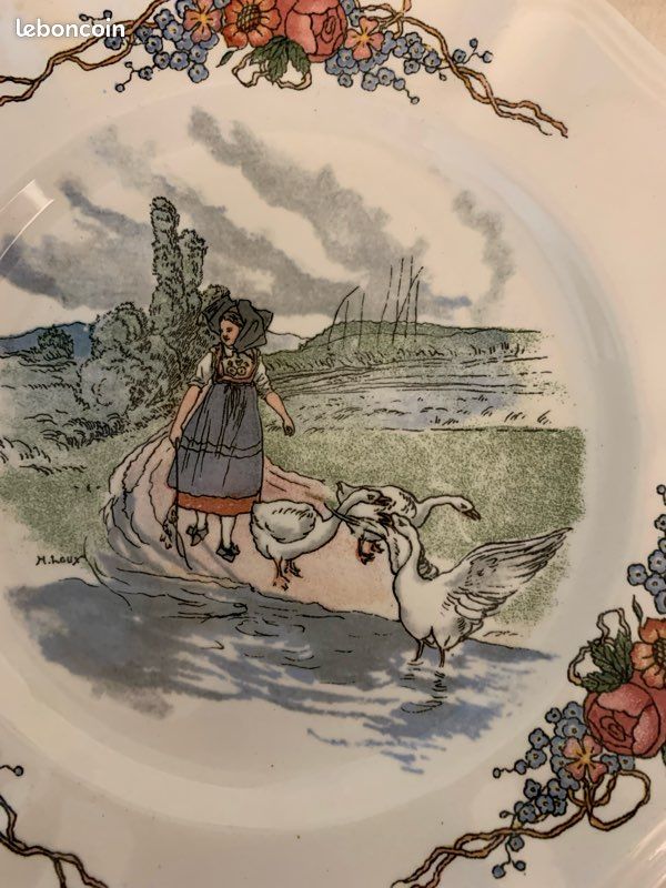 Assiettes x8 très anciennes lot (image 9)