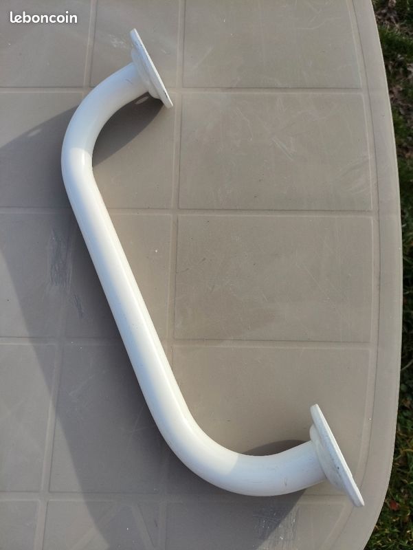 Barre d appui acier inox et blanc (image 4)