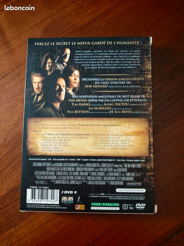 Coffret double DVD Da Vinci code (image 2)