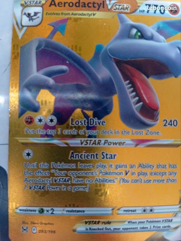 aerodactyl vstar pokemon card value Aerodactyl VSTAR 057/100 RRR Lost Abyss main image 0
