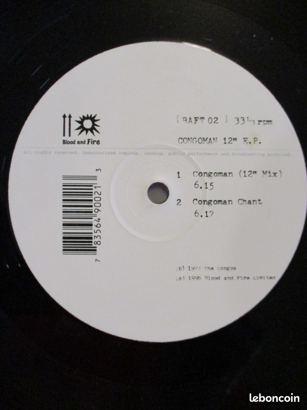 THE CONGOS blood & fire BAFT02 (image 1)