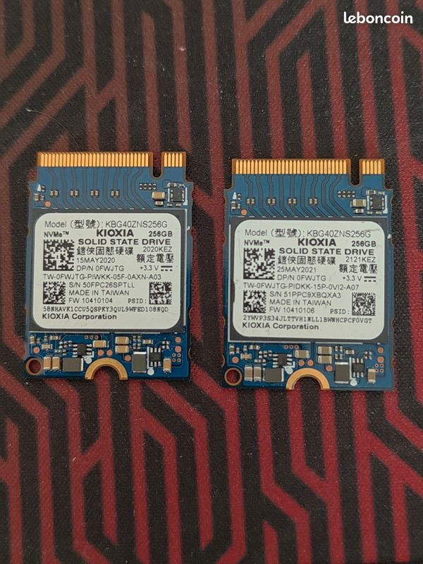 SSD NVME 256 Go - marque Hynix - Samsung - Toshiba ... - Occasion testé