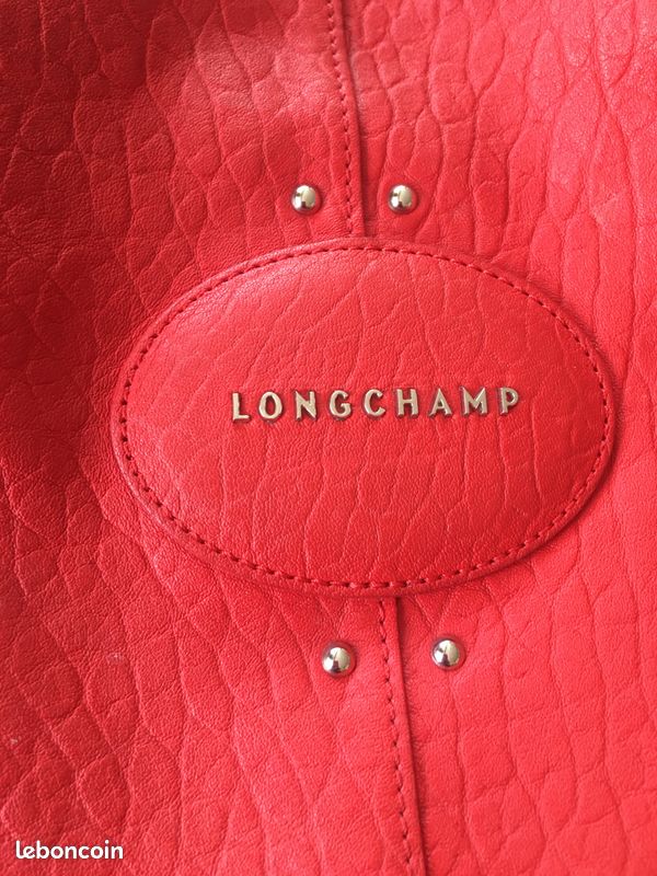 Sac longchamp cuir rouge (image 2)
