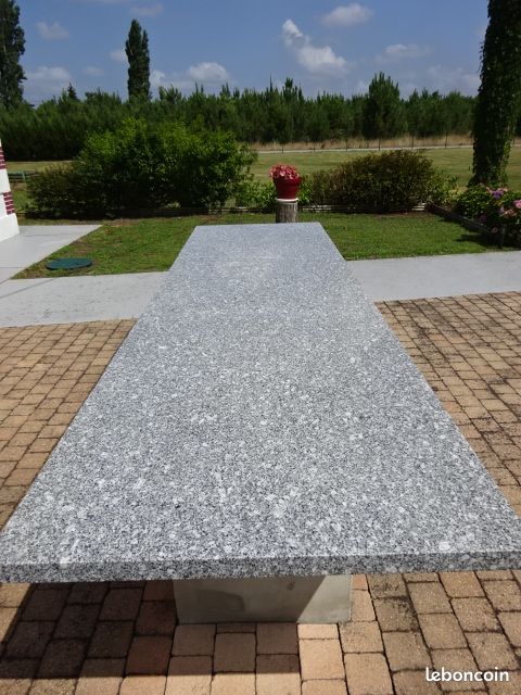 Plateau de table jardin, îlot, plan de travail en Granit 3 mètres (image 7)