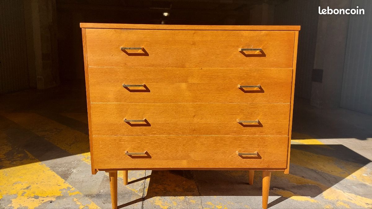 Lot De 4 Pieds De Meubles En Bois Fini érable - Hauteur 5.5 Pouces - Occasion