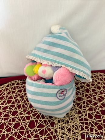 Peluche Vintage Popples Cribsy De Mattel - Années 80 - Environ 32 Cm - Occasion Bon État (Manque Un Accessoire)