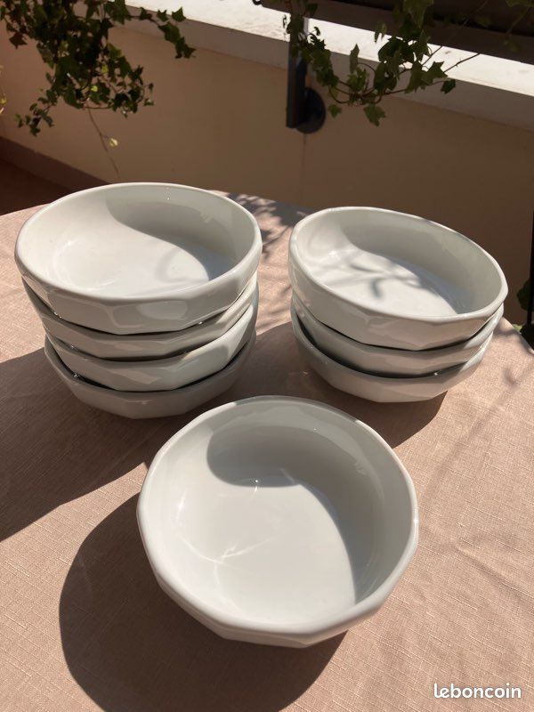 Assiettes de dessert en céramique blanche (image 4)
