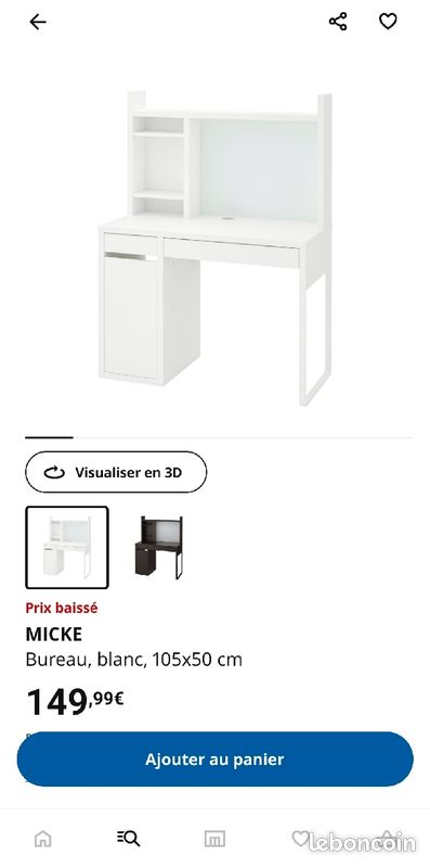 Bureau Micke ikea blanc (image 8)