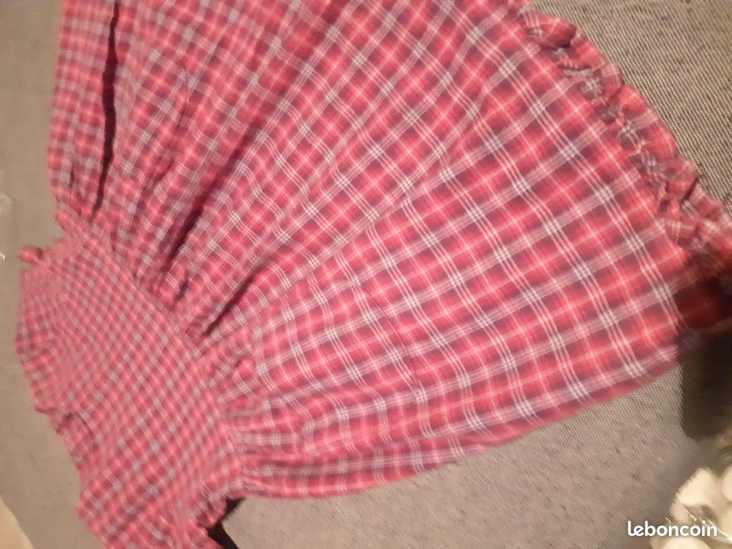 Petite robe 3ans mauve rose vert baudets (image 2)