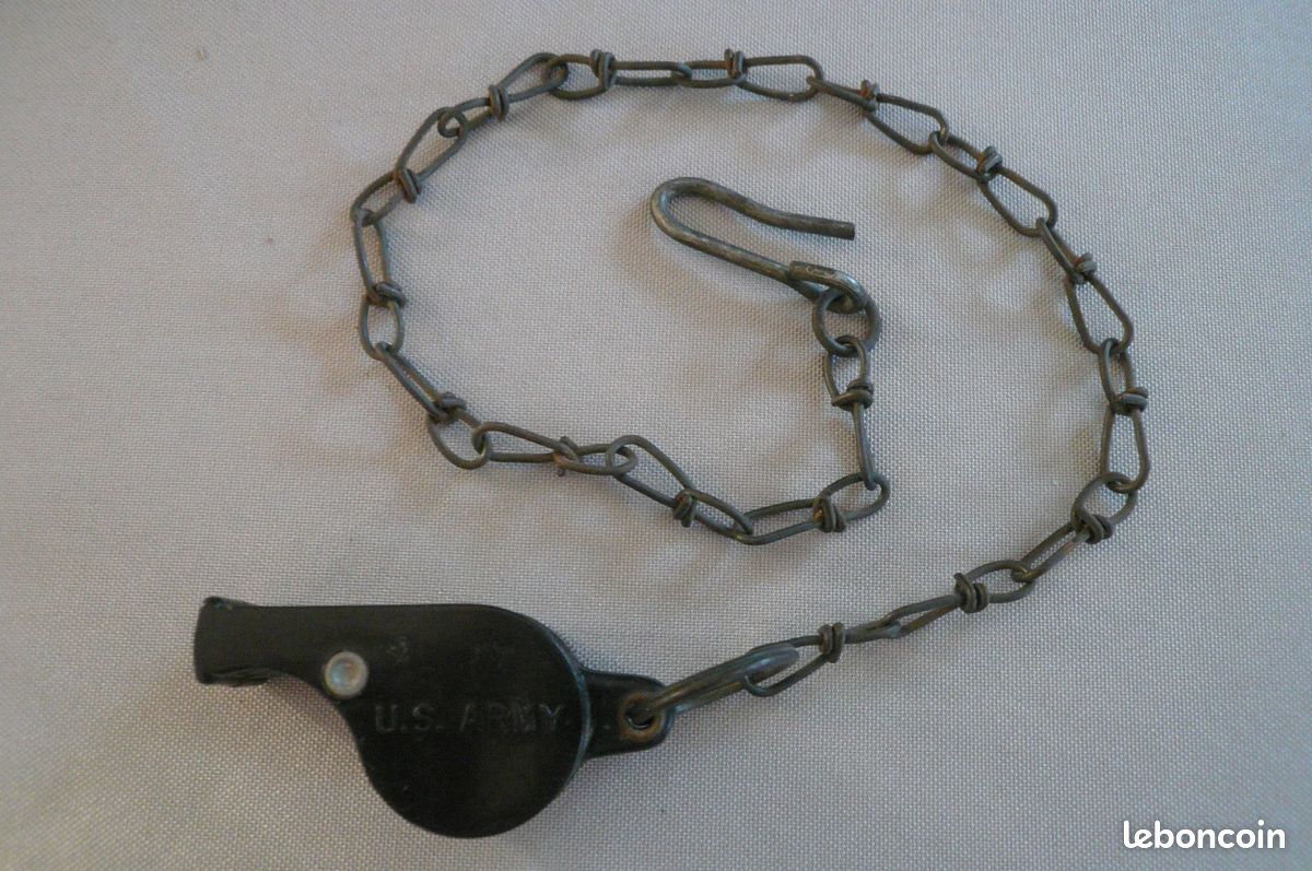 Ancien Sifflet Métal Sportcraft – Fabriqué Au Japon – Style Police