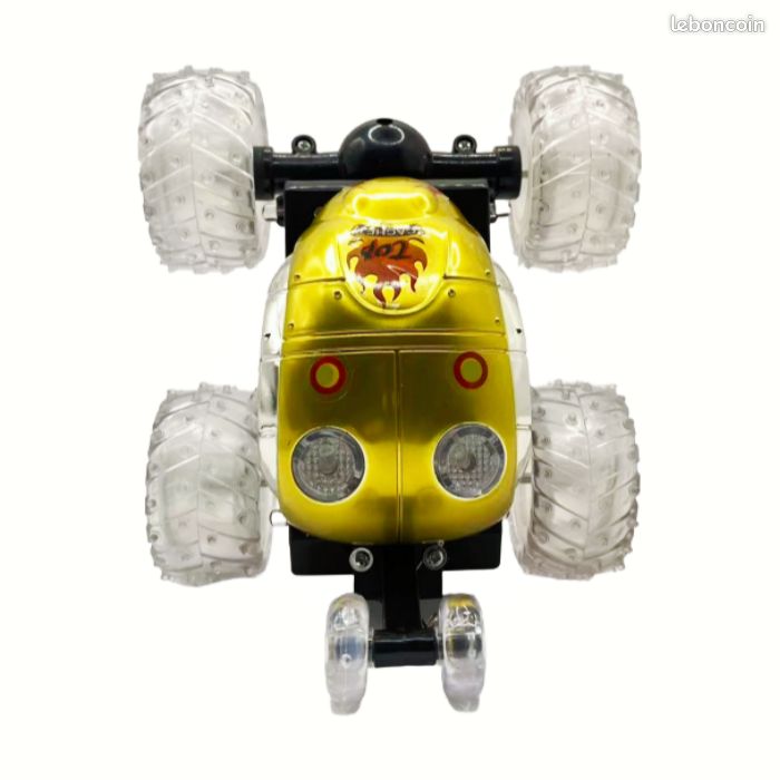 Voiture Télécommandée 2.4GHz - 1:18 RC Drift Avec Lumières LED Et Effet Spray - Haute Vitesse - Cadeau Enfant 3-8 Ans - Bleu