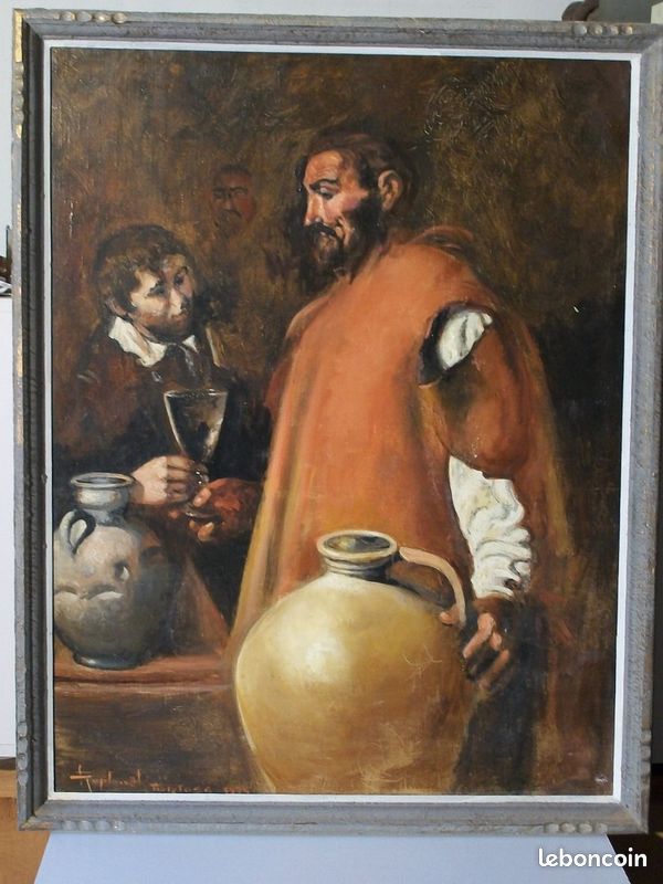 Très grand tableau baroque d'après VELASQUEZ 1620 par Raphael Tortosa (image 1)