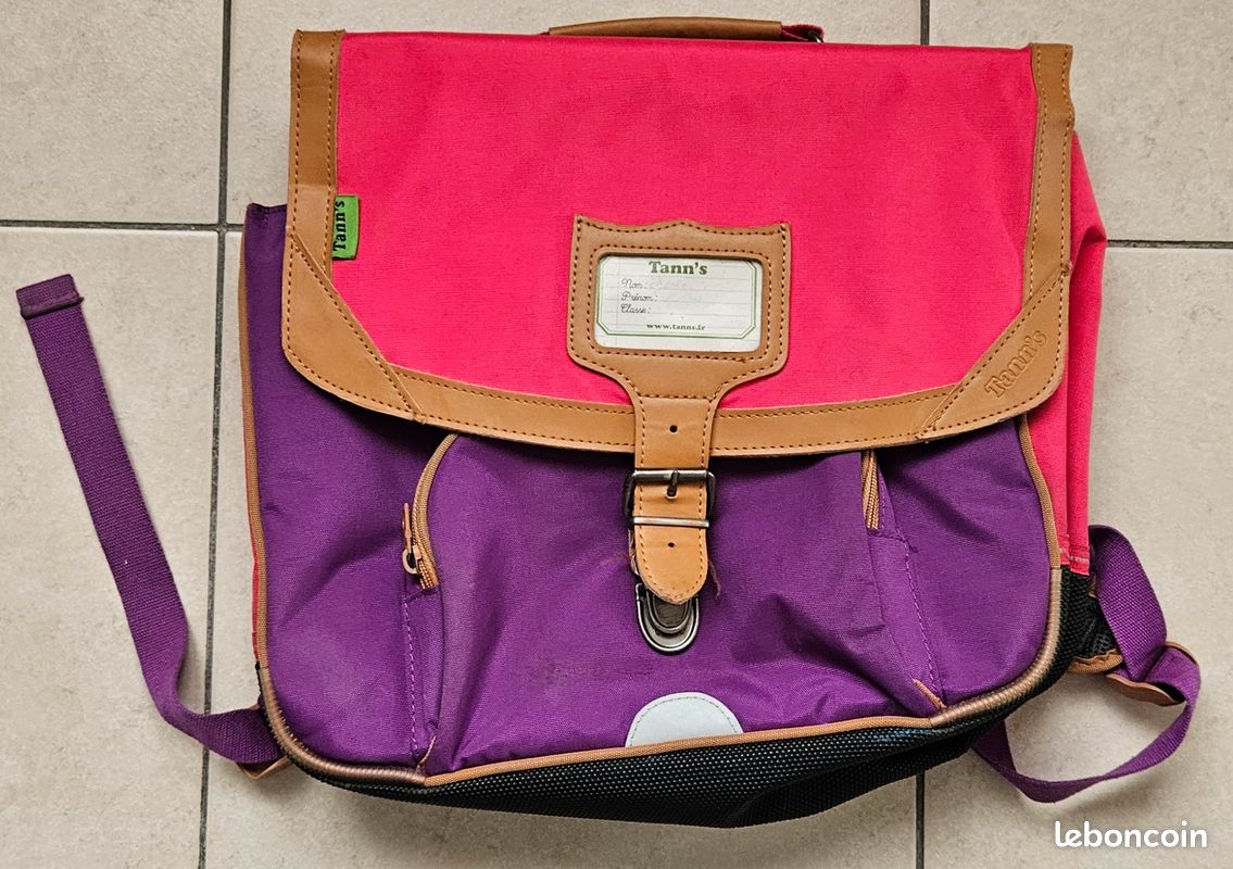 Cartable Tann's primaire rose et violet Papeterie Fournitures