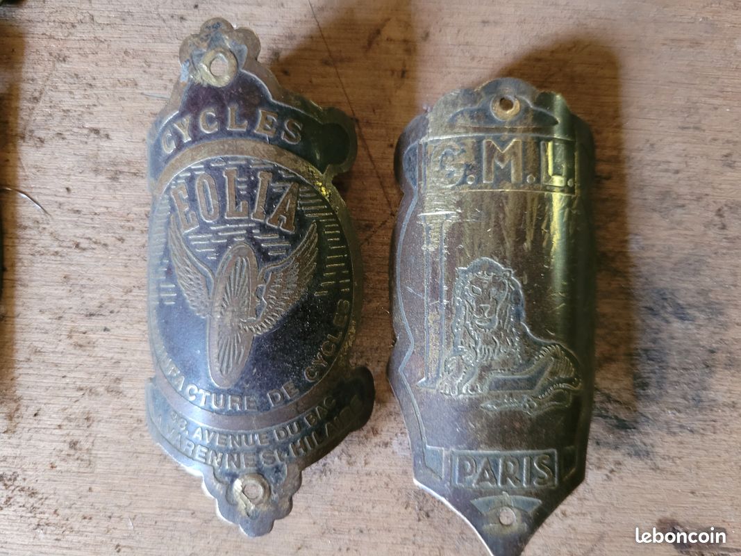 Plaque De Vélo Ancienne – Cycles Le Roc, Cyclisme, 1910-1950, Très Bon état, 3,5x5 Cm