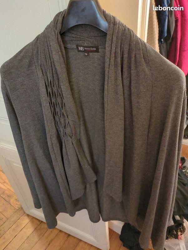 Gilet long gris taille 5 Nana Belle (image 1)
