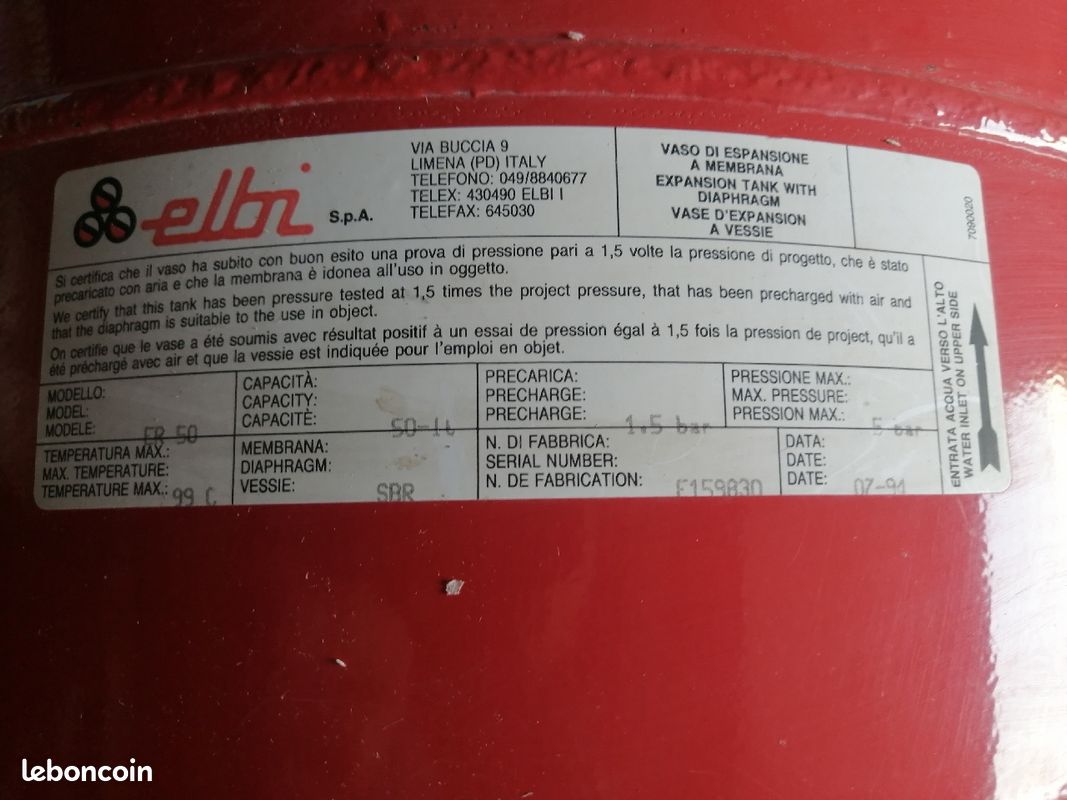 Vase d'expansion à vessie de 50 l (image 2)