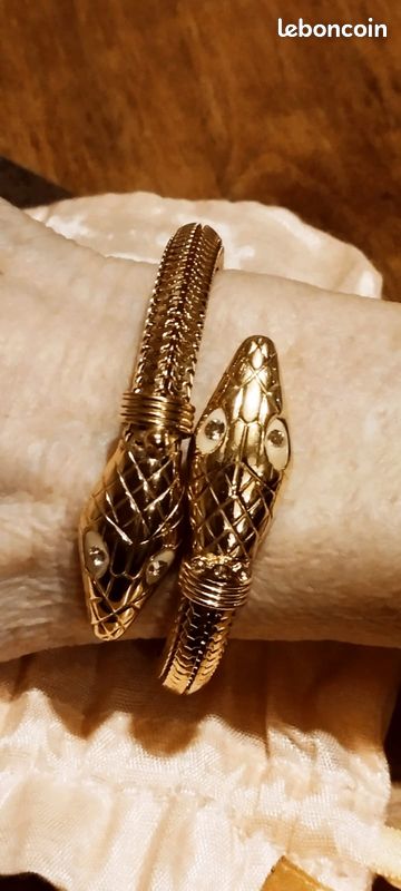 Bracelet Gas serpent plaqué or (image 2)