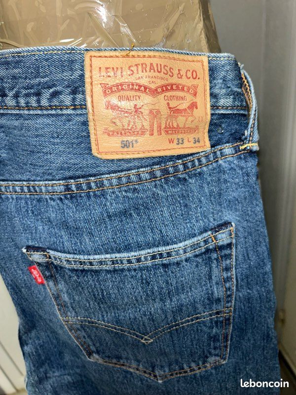 Carton58) Lots de deux Jeans Homme LEVI ‘STRAUSS&CO taille 42 voir toute les mesures (image 3)