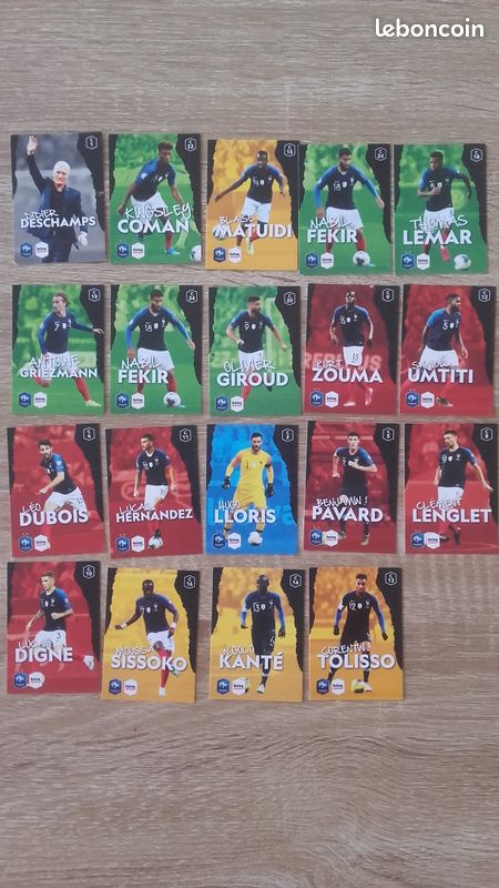 Poster Vierge + Set COMPLET Autocollants Équipe De France 2020 Panini Poulain - Neuf, Collection Football