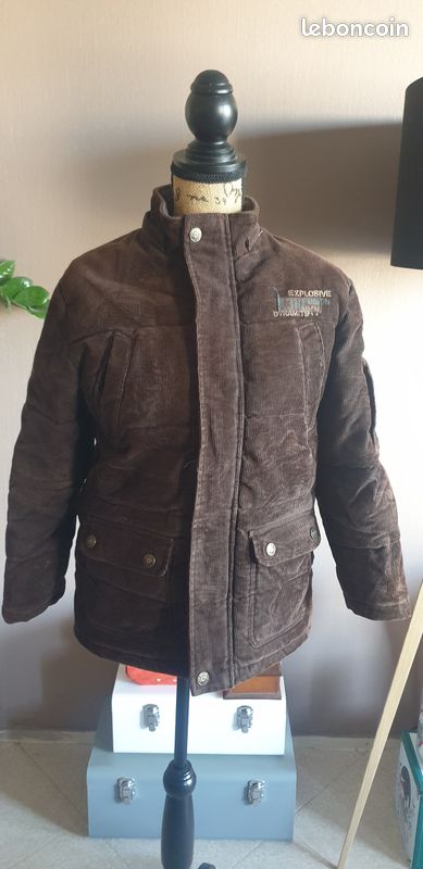 Veste garçon velours marron (image 1)