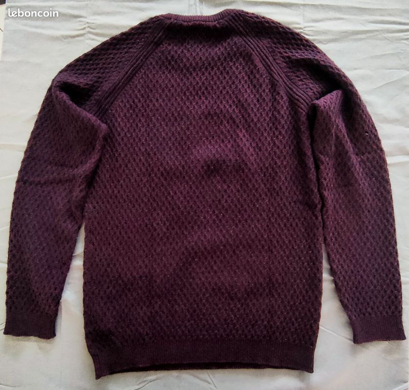 Pull col rond fuchsia homme BRICE Vêtements
