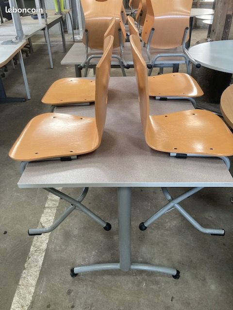 Tables de réfectoire avec chaises (image 7)