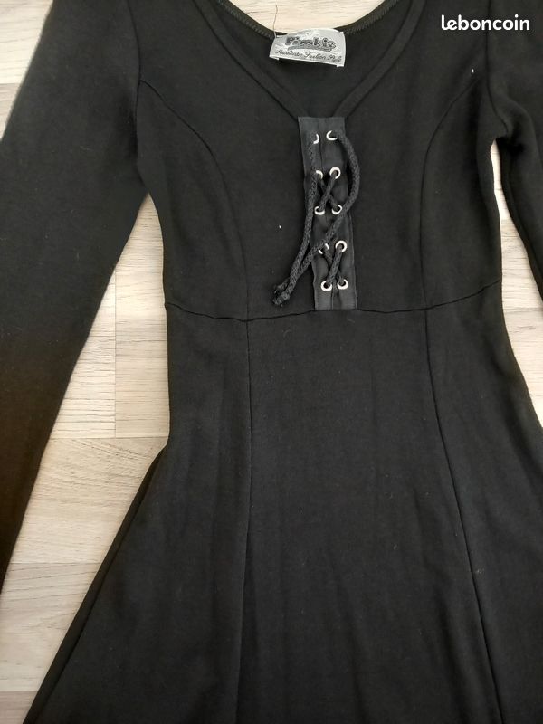 Robe longue noire à manches longues femme Pimkie taille M (image 2)