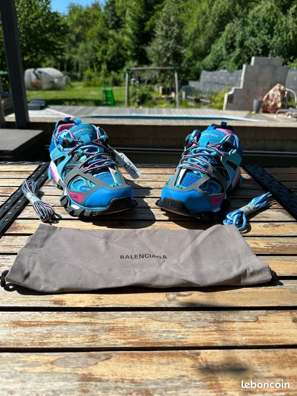 Odac Balenciaga Chaussures Femme Pas Cher Track Blue And Pink