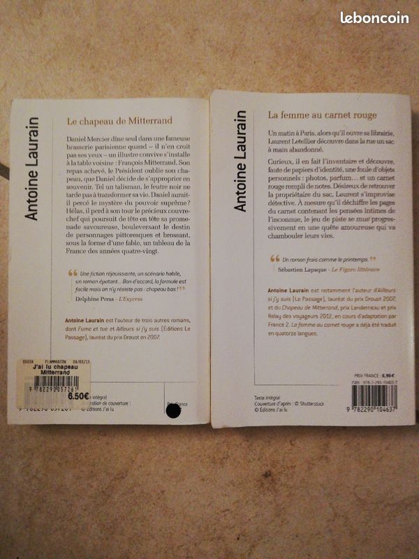 Antoine Laurain lot de 2 livres (image 2)
