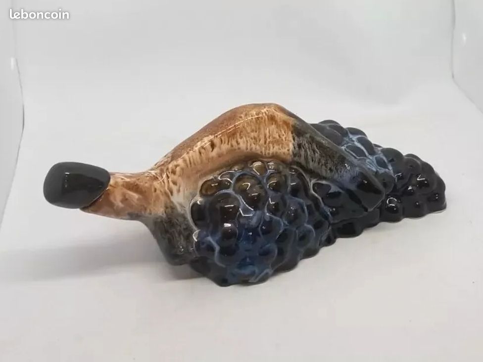 Vintage Bouteille GRAPPE DE RAISIN - Céramique ancienne - Liqueur (image 1)
