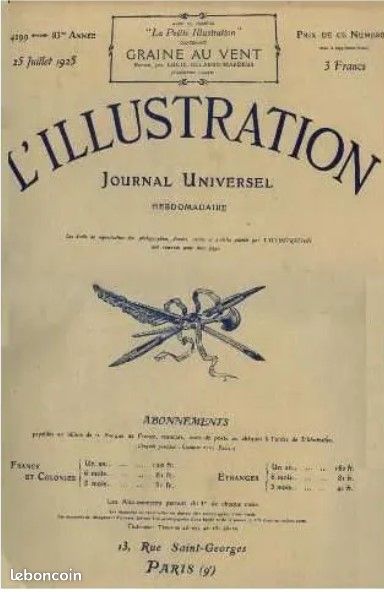 L`illustration. Journal hebdomadaire universel. N°4299, 83ème année, 25 juillet 1925 (image 1)